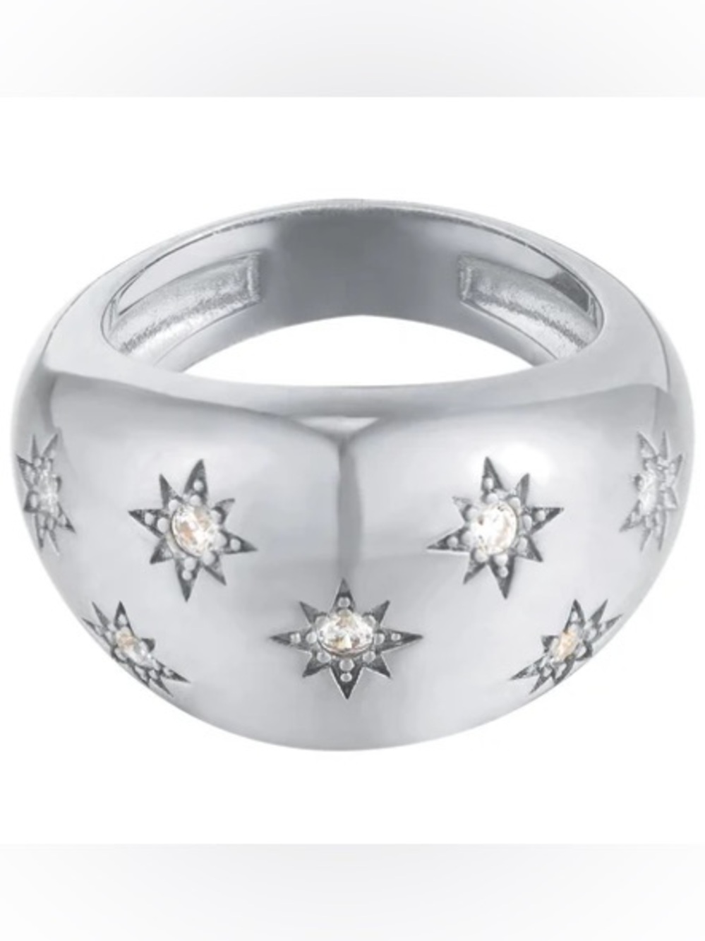 Seol + Gold Star Dome Ring Sz 9
